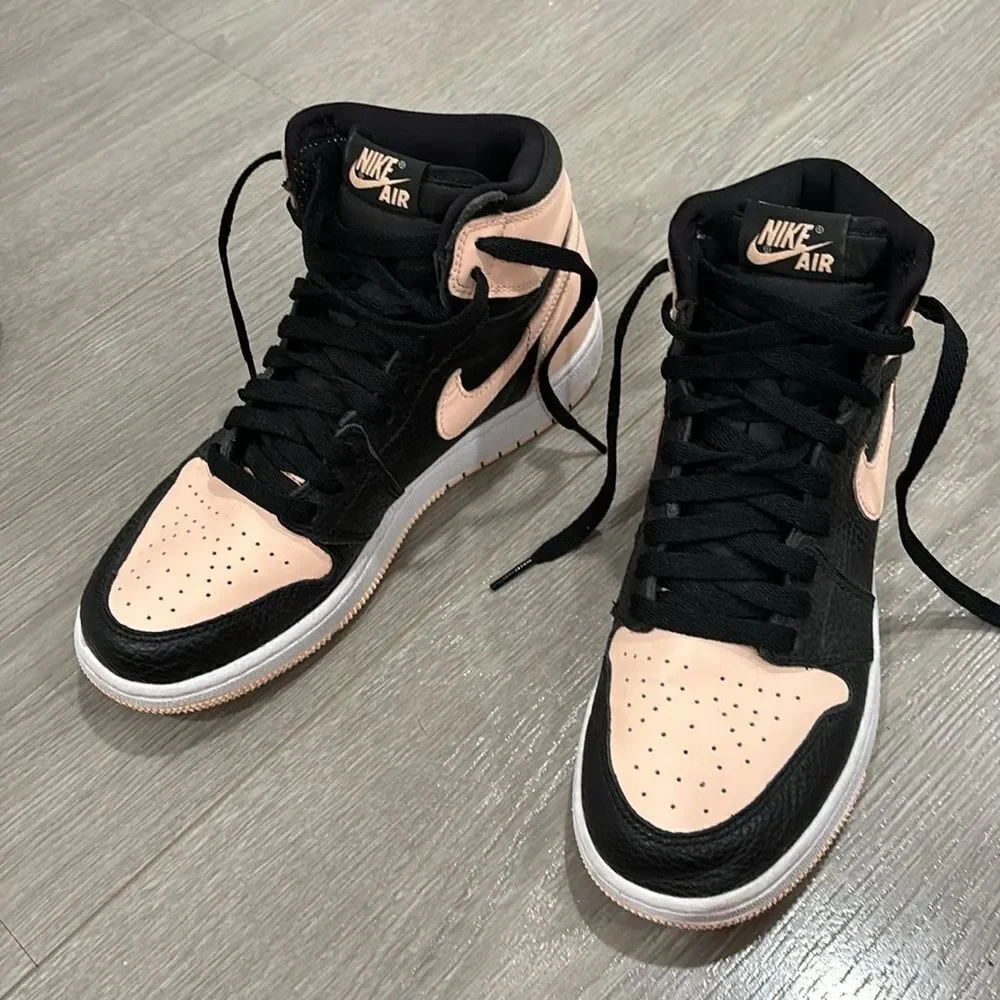 Jordan 1 black and pink crimson